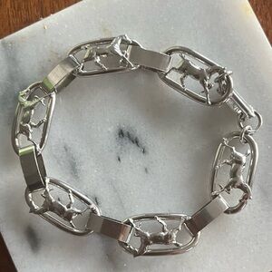 VTG Equestrian Sterling Silver Horse Link Bracelet